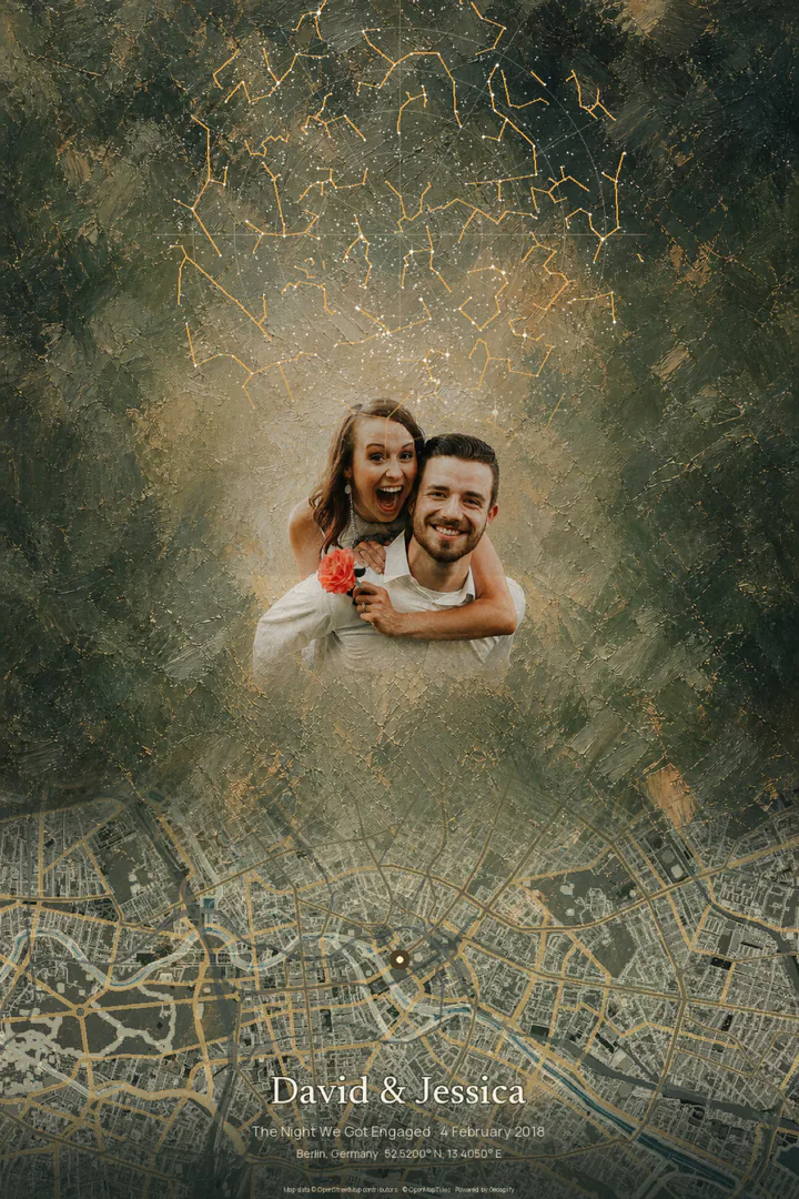 Modern Romantic portrait artwork example